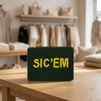 Dompet Koin Trendy Kuat Berbahan Kaca Manik-Manik Buatan Tangan Kustom SIC EM dengan Ritsleting OEM ODM Grosir India