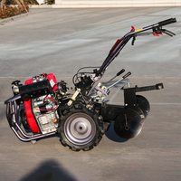Motoculteur diesel, moteur 4 temps, 12 ch, outils de labourage rotatif, de creusement de fossés et de désherbage, mini cultivateur autopropulsé à poussée manuelle