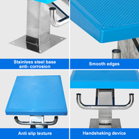 Banc de départ de compétition Water Faery, cadre en acier inoxydable 304, plateforme antidérapante pour piscine creusée, natation professionnelle