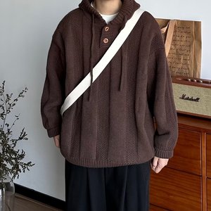 Pull tricoté chaud et tendance <span class=keywords><strong>pour</strong></span> <span class=keywords><strong>homme</strong></span>, style décontracté, ample et épais, idéal <span class=keywords><strong>pour</strong></span> l'automne et l'hiver - Product Image 2