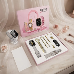 Meilleur coffret cadeau de montre connectée pour femme, homme, femme - Montre connectée A58 Plus - Super ensemble pour femme - Montre à quartz - Product Image 2