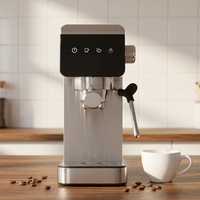 Machine à expresso à écran tactile 15 bars, boîtier en acier inoxydable, chauffage rapide, thermobloc, pour la maison, le bureau, vente en gros, OEM