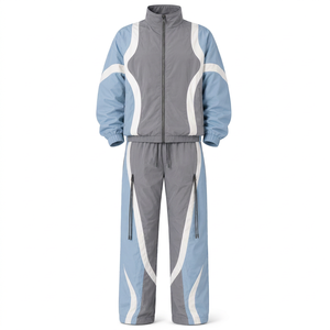 Conjunto Deportivo Unisex de Poliéster para Correr, Chaqueta y Pantalones Ligeros, Resistentes al Viento, Impermeables y Transpirables, Diseño 2 en 1, Ecológico y de Secado Rápido - Product Image 1