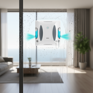 Limpiador de Ventanas Eléctrico Fmart, Limpiacristales Magnético de Doble Cara, Batería de 750 mAh, Control Remoto - Product Image 2