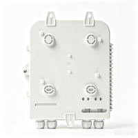 Caja de Distribución de Fibra Óptica Impermeable Tipo Cuadrado 2 Entradas 2 Salidas 16/24 Hilos, Caja de Empalme de Fibra Óptica, Caja Terminal