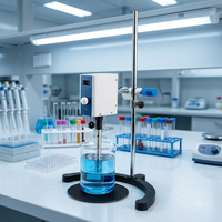 Homogénéisateur émulsifiant numérique BIOSTELLAR D200 200W, mélangeur haute vitesse de laboratoire avec sonde en acier inoxydable 20-1200mL