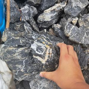 Batu Seiryu Cuci Asam Urat Hitam Putih Murni untuk Tangki Ikan Akuarium - Product Image 5