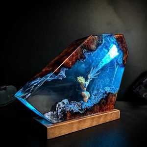 Lampe en résine Art Déco Le <span class=keywords><strong>Seigneur</strong></span> <span class=keywords><strong>des</strong></span> <span class=keywords><strong>Anneaux</strong></span>, Gandalf le Gris, ornement de bureau, cadeau de Noël pour les amis - Product Image 3