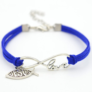 De moda infinito amor con Jesús encantos colgante trenzado <span class=keywords><strong>pulsera</strong></span> de la <span class=keywords><strong>amistad</strong></span> de Jesús pulseras - Product Image 4