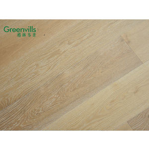 Suelo de madera real, <span class=keywords><strong>parquet</strong></span> de madera maciza, Blanco lavado, precio de fabricante barato, suelo de roble de ingeniería - Product Image 4