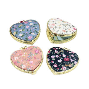 Miroir de poche compact vintage à motif floral, cadre doré, double face, pliable, miroir de maquillage portable <span class=keywords><strong>pour</strong></span> les voyages - Product Image 1