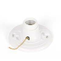 Base para Bombilla AOTA E26, Portalámparas de Baquelita de 4 Pulgadas con Tapa de Rosca, Blanco, 250V, Garantía de 1 Año, Seguro
