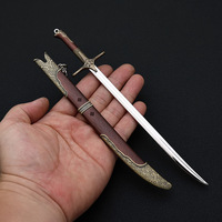 3: Wild Hunt Aerondight Silver Sword - 22cm Full Metal Replica avec fourreau en cuir