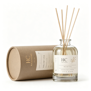 Luxury Eco-friendly Kraft Paper Cylinder <b>Round</b> Tube <b>Box</b> for Reed Diffuser Essential Oil Fragrance Packaging Custom Logo - Product Image 1