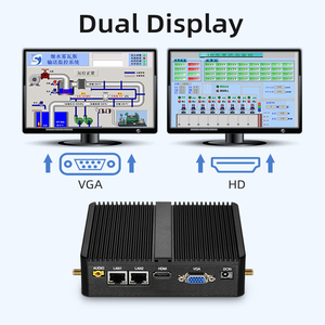 In-tel <span class=keywords><strong>Pen</strong></span>-tium N3540 Quad Cores Lên Đến 2.66GHz 2x Gigabit Ethernet RS232 Window/Linux Máy Tính Để Bàn Máy Tính Mini Không Quạt PC - Product Image 2
