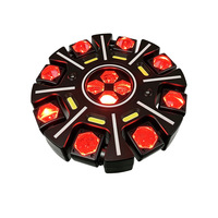 Projecteur professionnel 150W à 8 bras, effet œil de bison, lumière mobile RGBW, faisceau laser, éclairage de scène avec contrôle DMX512 et sonore pour DJ, KTV, discothèque, bar