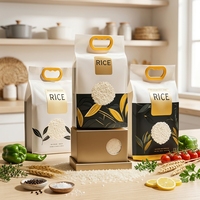 Sacs d'emballage en plastique laminé à soufflets latéraux pour boulangerie, céréales, riz, farine de blé, 1kg, 2kg, 5kg, 10kg, 25kg, vente en gros, personnalisables