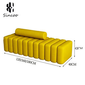 Modern Custom PU Leather Hair Salon & Spa Waiting <b>Bench</b> <b>Sofa</b> with Mirror Styling Station Durable Commercial Furniture - Product Image 6