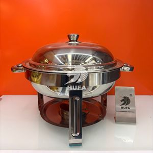 Hufa - Estufa Redonda de Acero Inoxidable para Buffet, Equipo de Calentamiento con Alcohol para Hoteles y Restaurantes - Product Image 1