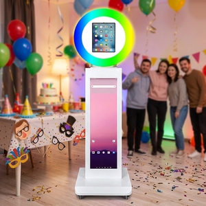 Cabina de Fotos Portátil para Celebración de <span class=keywords><strong>Fin</strong></span> de Verano, Compatible con <span class=keywords><strong>iPad</strong></span> de 10.2-13 Pulgadas, Anillo de Luz RGB, Pantalla de 37 Pulgadas, Máquina de Fotos para <span class=keywords><strong>iPad</strong></span> - Product Image 1