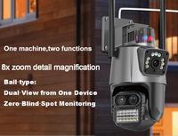Caméra de surveillance combinée PTZ dôme/bullet 9MP CMOS haute définition panoramique 360° IP66 pour maison et jardin, vente en gros
