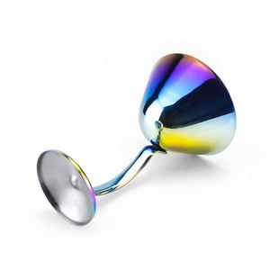 Verre à cocktail en acier inoxydable à tige torsadée Rainbow 150 ml, idéal pour garder au frais les boissons, le champagne, les martinis, les vins, pour bar, restaurant - Product Image 2