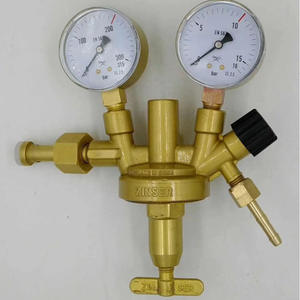 Régulateur d'oxygène en laiton de type ZINSEER allemand pour GPL, propane, argon, acétylène, débitmètre - Product Image 1