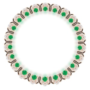 2025, Acquista <span class=keywords><strong>Online</strong></span> Collane Rotonde Retrò di Lusso da <span class=keywords><strong>Donna</strong></span> in Ottone Verde con Zirconia, <span class=keywords><strong>Gioielli</strong></span> Indiani alla Moda - Product Image 1