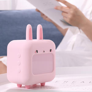 Réveil avec Led <span class=keywords><strong>lapin</strong></span> mignon pour la musique, veilleuse, Mode économie d'énergie, commande vocale, alarme de réveil, pour enfants - Product Image 5
