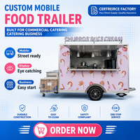 Usine de fabrication de tôles galvanisées certifiées DOT, remorque alimentaire commerciale pour la restauration, remorque alimentaire remorquable
