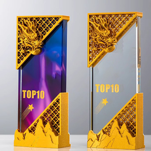 รางวัลคริสตัลโลหะสำหรับของขวัญทางธุรกิจ รางวัลคริสตัลแบบเปล่าสำหรับงานพิมพ์สี รางวัลคริสตัลแบบแผ่น - Product Image 5