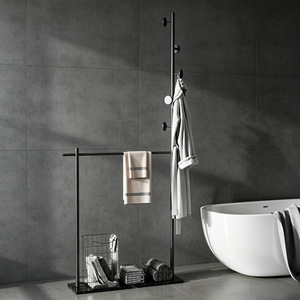 Standard Pa Brushed Gold Towel <b>Rack</b> Marble Base Multifunctional <b>Bath</b> Clothes Holder For Bedroom And Bathroom - Product Image 4