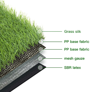 Mật độ cao thân thiện với môi trường Futsal Tòa Án cỏ nhân tạo 40mm-50mm Chiều cao cọc chống cháy sân vận động bóng đá cho Câu lạc bộ bóng đá - Product Image 2