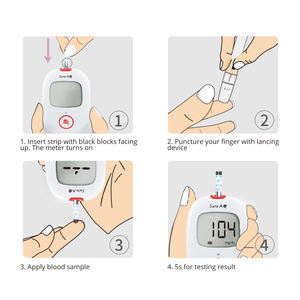 เครื่องวัดระดับน้ำตาลในเลือด Sinocare AQ Voice พร้อมแผ่นทดสอบน้ำตาลในเลือดสำหรับผู้ป่วย<span class=keywords><strong>เบาหวาน</strong></span> - Product Image 4