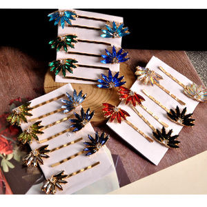 Koreanische Vintage-Stil glänzende Kristall Haarnadel <span class=keywords><strong>Set</strong></span> Strass Perle Legierung Bobby Pin <span class=keywords><strong>Set</strong></span> Haars pange <span class=keywords><strong>Set</strong></span> für Frauen Mädchen - Product Image 2