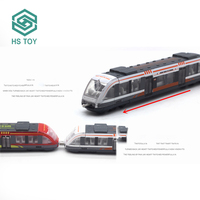 Train à grande vitesse en alliage métallique de Simulation HS, moulé sous pression, modèle de véhicule, jouet pour enfants, camion, tente avec 12 pièces