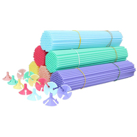 Vente en gros de supports pour ballons en plastique de 40 cm, pour décorations d'anniversaire, tiges de support pour ballons, accessoires pour ballons