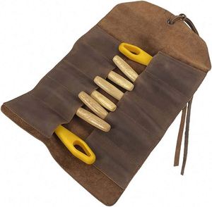 Muestra Gratis: Bolsa Enrollable Rústica para Herramientas Pequeñas (10 Ranuras), Bolsa de Transporte Portátil, Almacenamiento para Taller, Organizador de Herramientas para Carpintería - Product Image 3