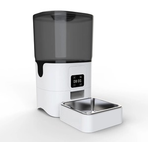 Mangeoire multi-animaux automatique pour chiens chats lapins, distributeur de nourriture intelligent avec contrôle des portions, réglages de minuterie et conception facile à nettoyer - Product Image 1