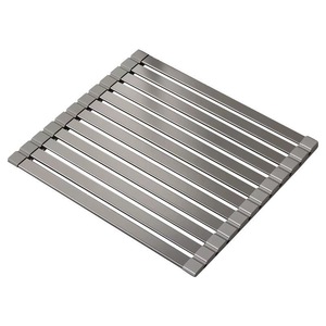 Estante de Almacenamiento de Platos Plegable de Doble Nivel, de Aluminio y ABS, para Montar en la Pared del Baño - Product Image 5