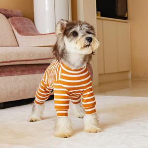 Pakaian rumah anjing wol lembut dengan pola bergaris sweter anjing khusus untuk keturunan kecil dan sedang - Product Image 5