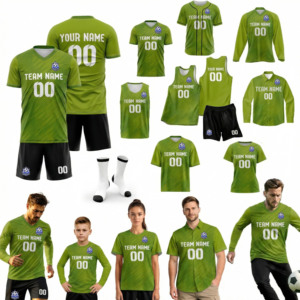 サッカー学校制服 カスタムユニセックスサッカージャージ 熱転写プリント 100%ポリエステル 夏秋通気性速乾 - Product Image 1