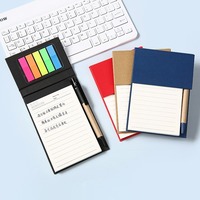 Bloc de Notas para Planificador Diario, Minutas de Reuniones, con Bolígrafo, Mini Libreta de Bolsillo Portátil con Notas Adhesivas