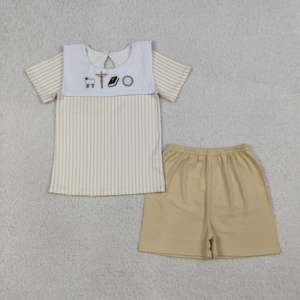 S0634 Traje de Baño Personalizado para Niños Activos, Estampado Azul, Verde y Amarillo, Venta al por Mayor, Traje de Baño de Manga Larga de 2 Piezas - Product Image 4