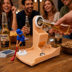 Abridor de Botellas Creativo Estilo Golf, Impreso en 3D con PLA Ecológico, Diseño con Forma de Tapa de Botella, Hecho en China, Sin Patrón - Product Image 2