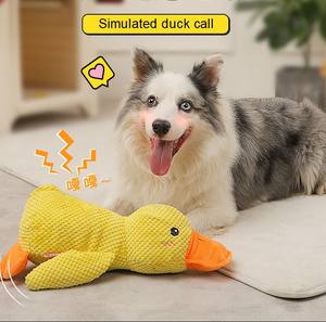 Denti abrasivi resistenti ai morsi big yellow duck pet toy peluche Chew Squeak Pet Dogs b ~ b ~ call Toy - Product Image 4