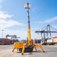 Mini Spider Crawler Crane Pekerjaan Konstruksi Bangunan Mesin Konstruksi Crane untuk Medan Hutan Mobile Crawler Crane