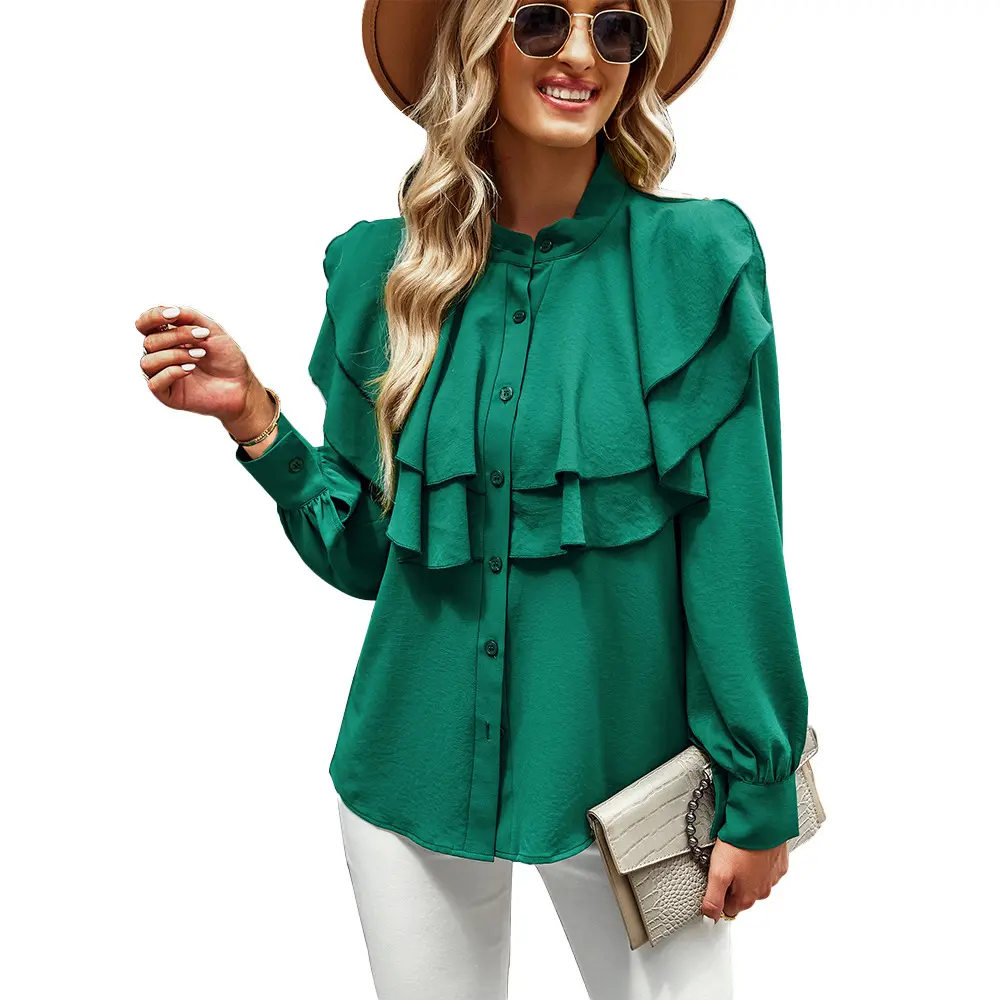 2023 top spring and summer shirt Woman Tops commuter long sleeved shirt chiffon blouse