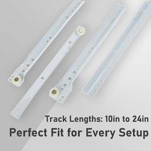 11-13/16in Wit Gepoedercoat Keukenkast Lade Glijbaan Met Zelfsluitende Functie Onderkant Mount Telescopische Rail Voor Rv Tafel - Product Image 2