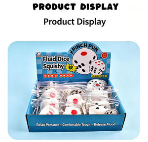 Juguete Blandito de Dados Personalizado al por Mayor, Blanco, Suave, de TPR, Relleno de Líquido, para Apretar, Unisex, a Partir de 14 Años, para Aliviar el Estrés en la Oficina - Product Image 1